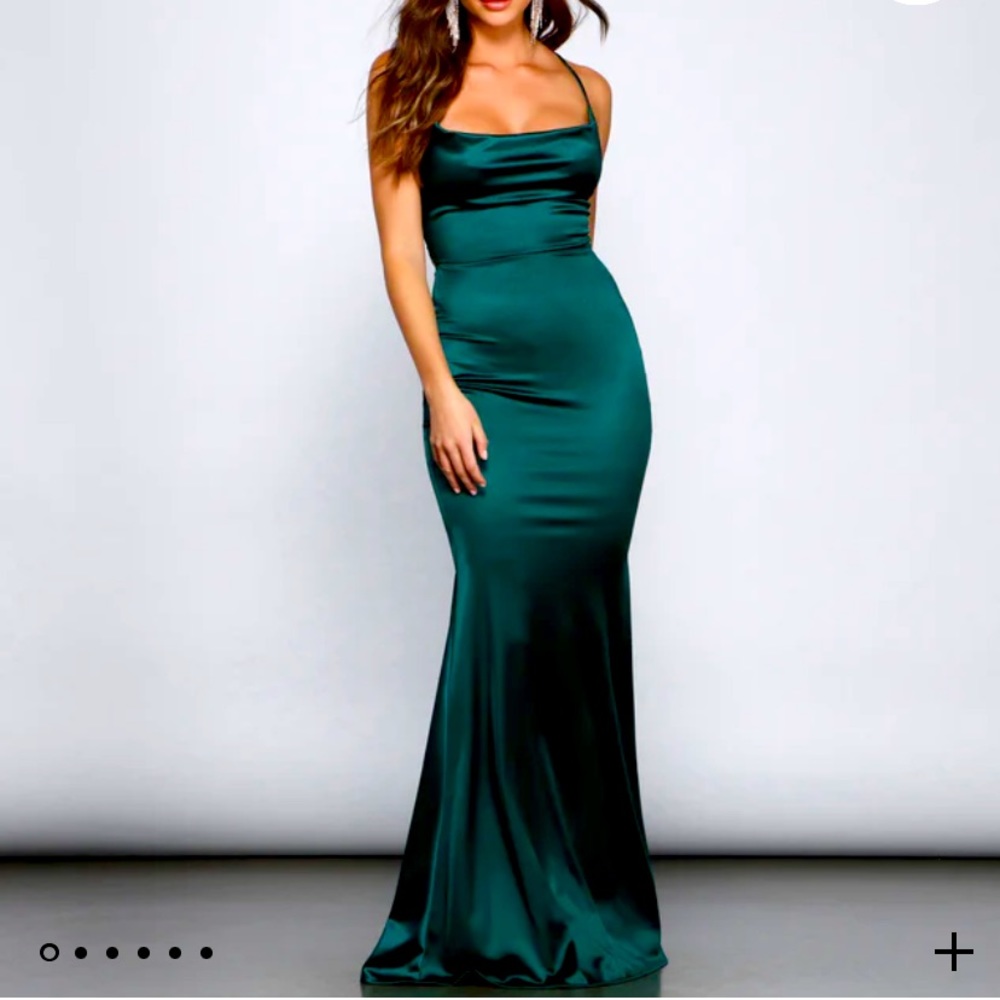 Selena Ruched Satin Mermaid Dress